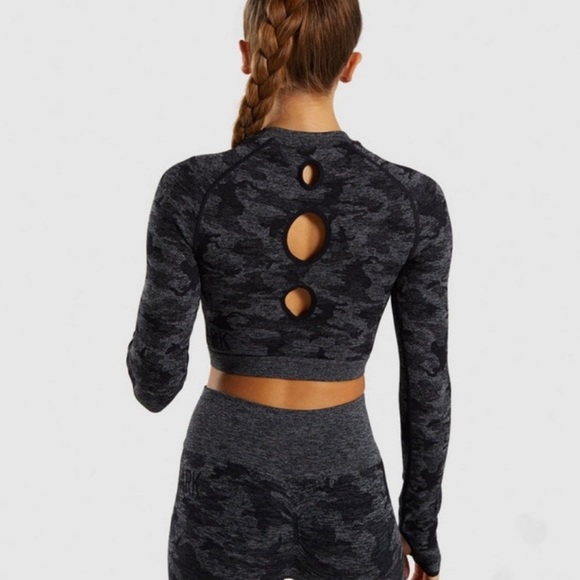 Gymshark Camo Seamless Set BUNDLE (3) Sports Bra Booty Scrunch Leggings Small - Picture 3 of 13